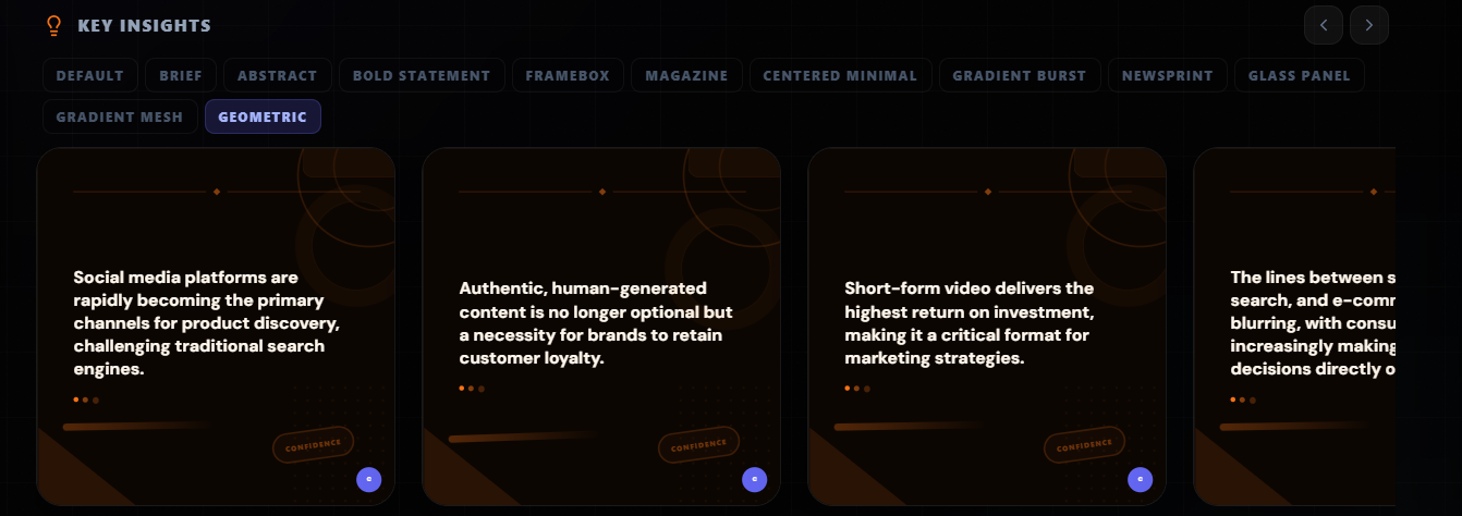Insight cards